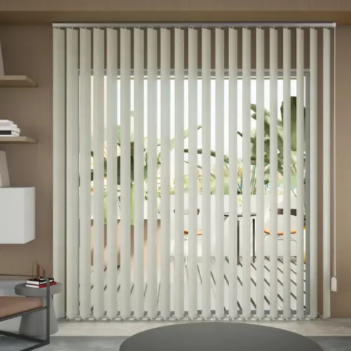 cream vertical blinds