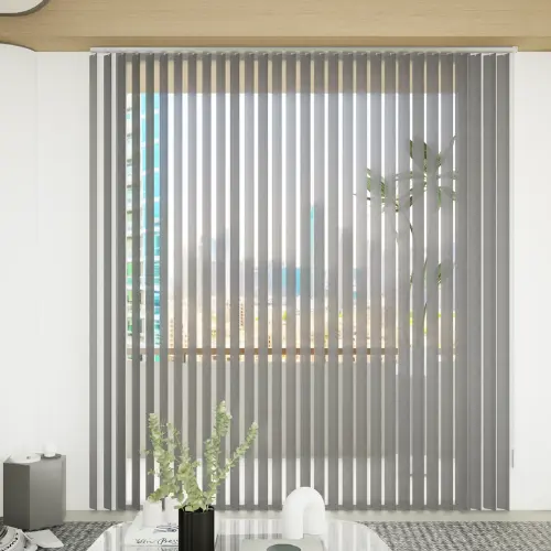 Brown vertical blinds