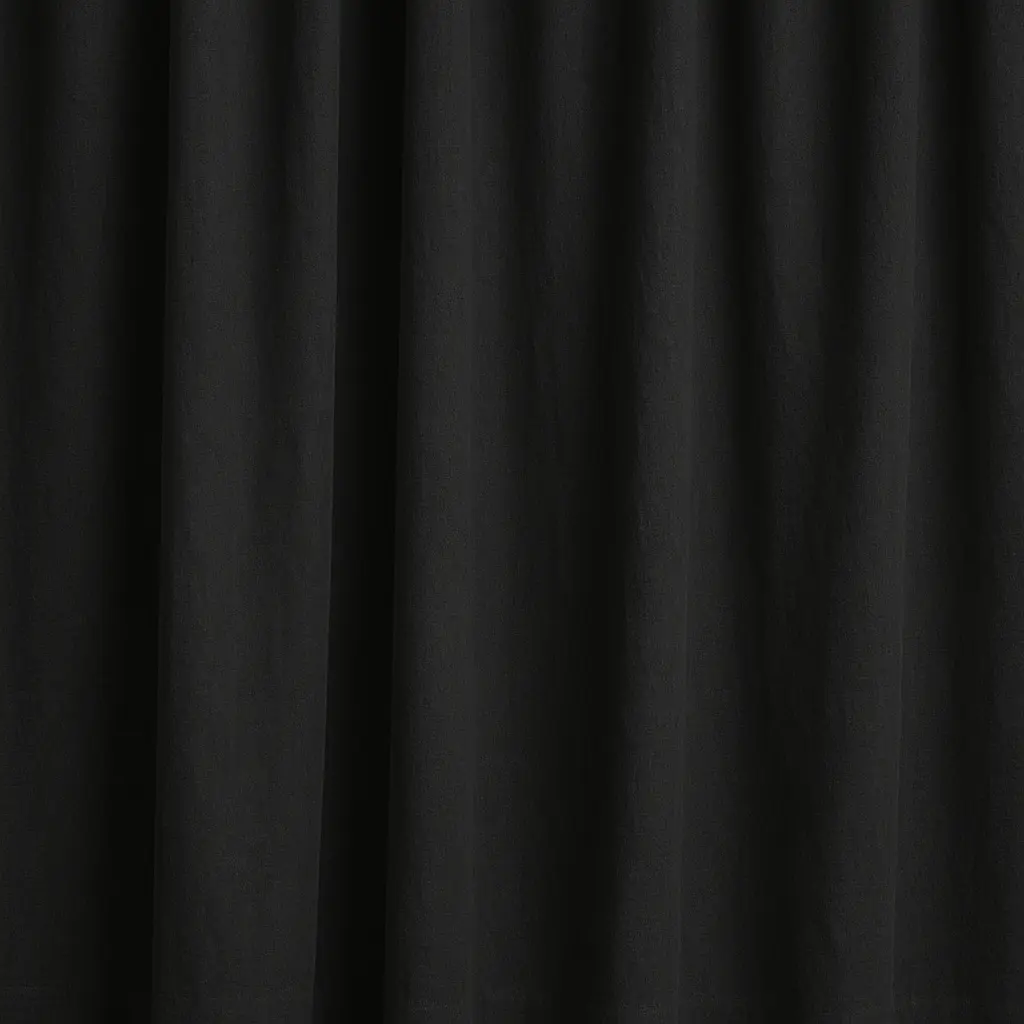 black cotton curtains