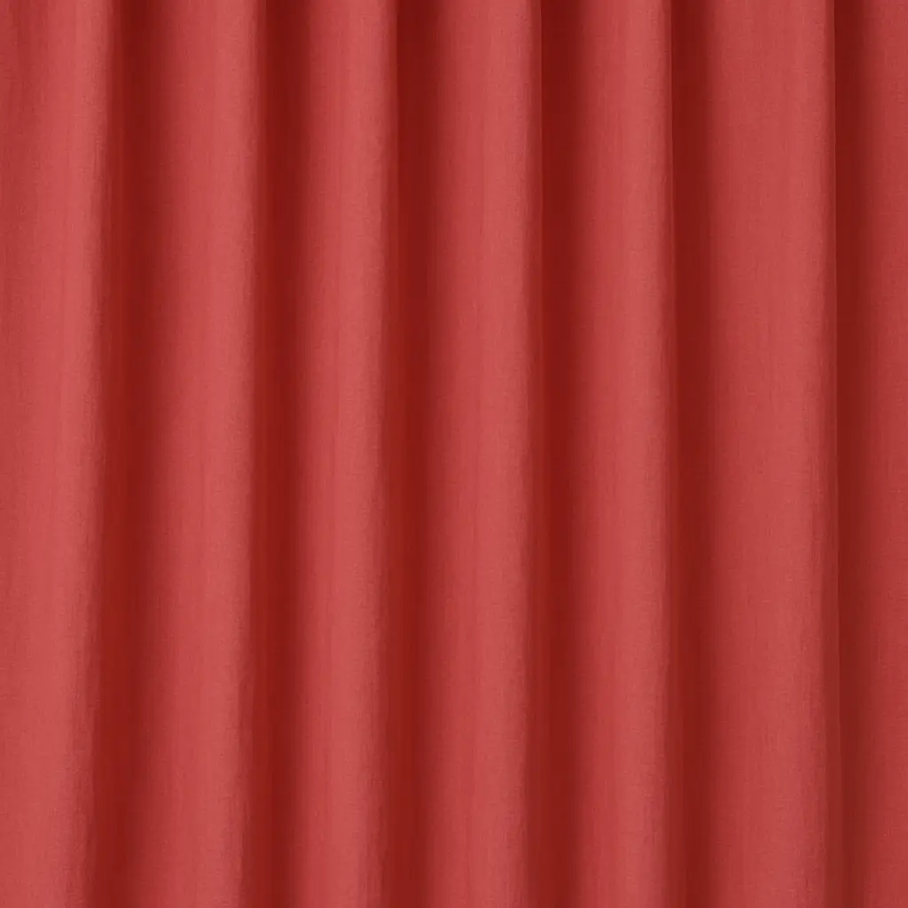 red cotton curtains