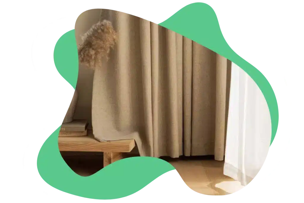 Beige curtains