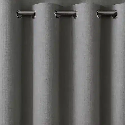 Grey eyelet curtains