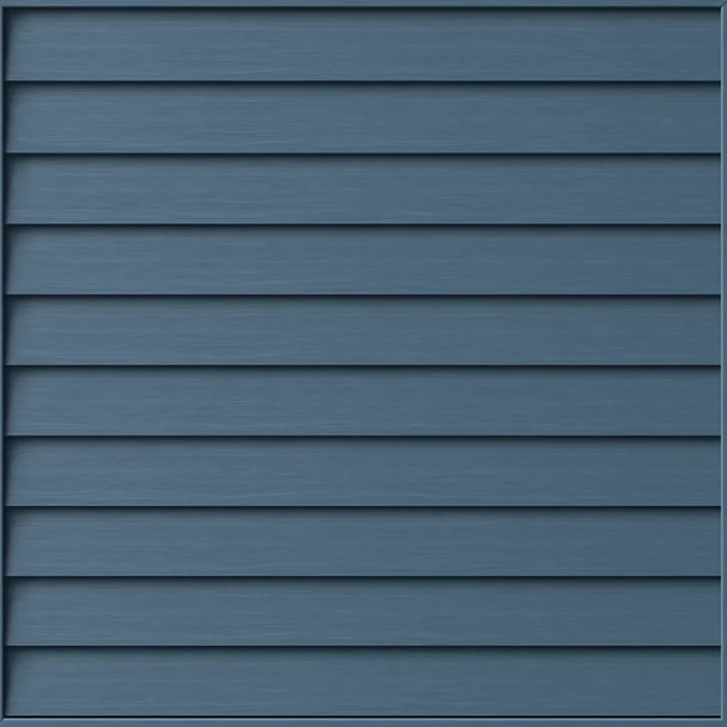 Blue wooden blinds