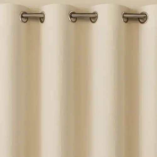 Cream eyelet curtains