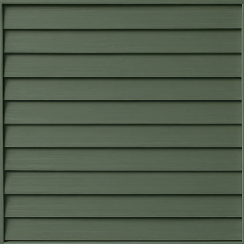 Green wooden blinds