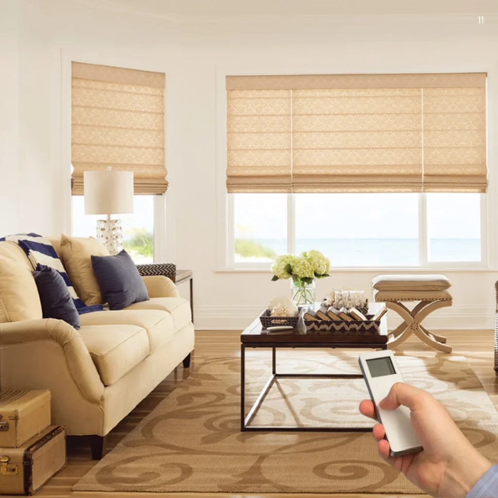 Motorized Roman Blinds