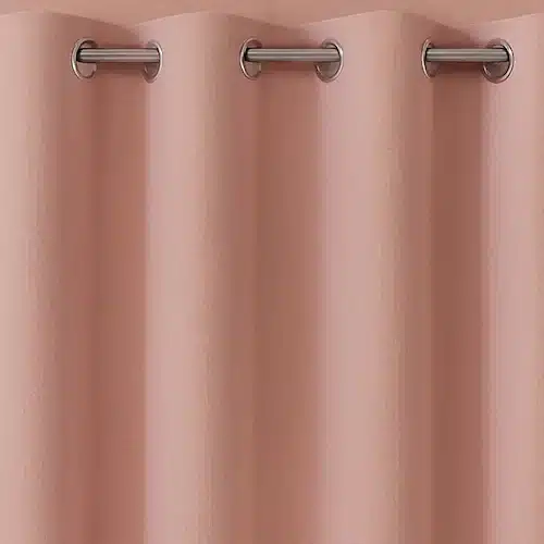 Pink eyelet curtains