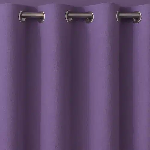 Purple eyelet curtains