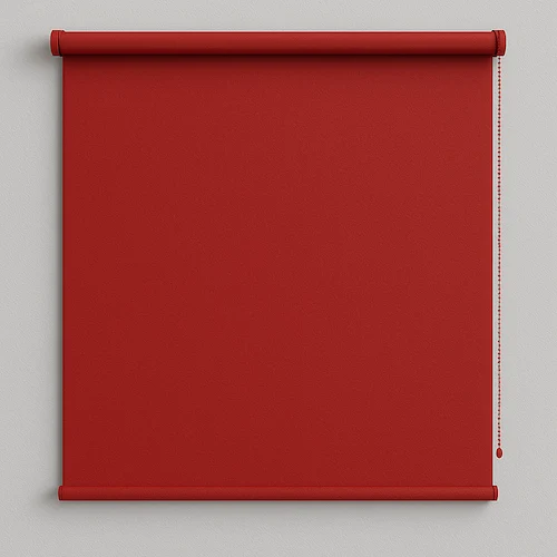 red roller blind