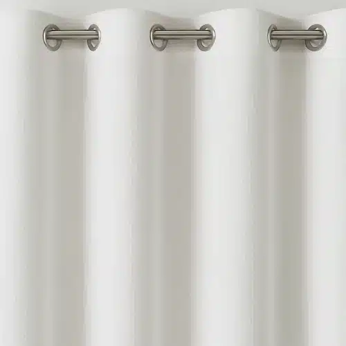 White eyelet curtains