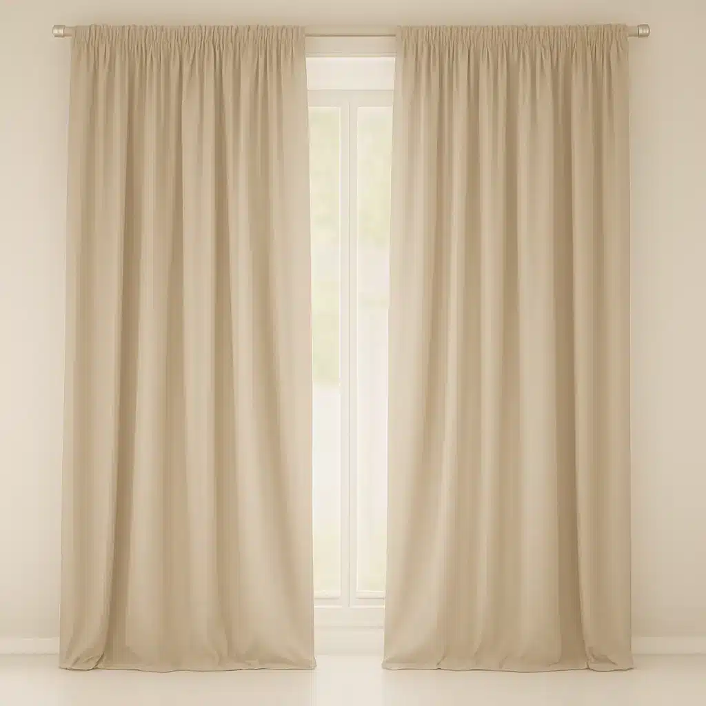 beige blackout curtains