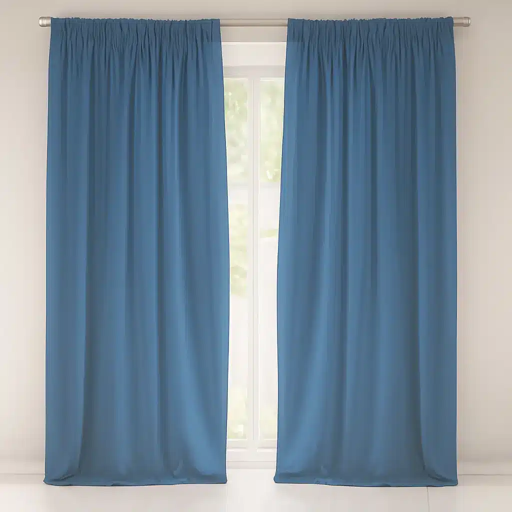 blue blackout curtains
