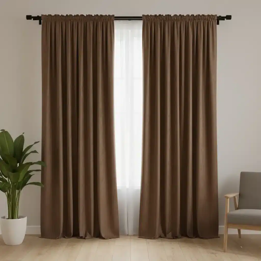 Brown Velvet Curtain