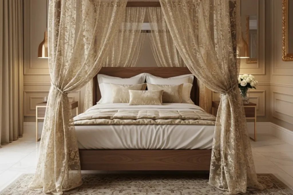 full size canopy bed curtains