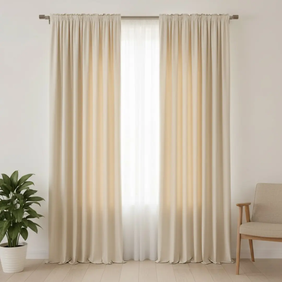 Cream Velvet Curtain