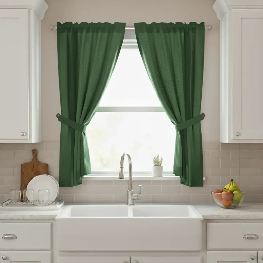 Green Kitchen Curtains