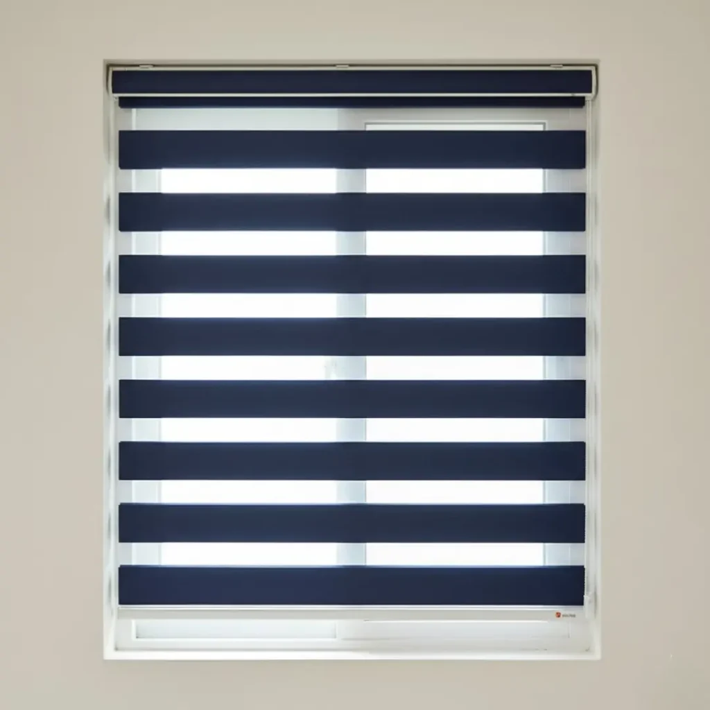 Navy Blue Zebra Blinds