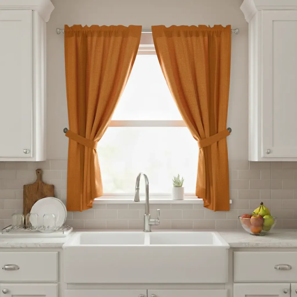Orange Kitchen Curtains