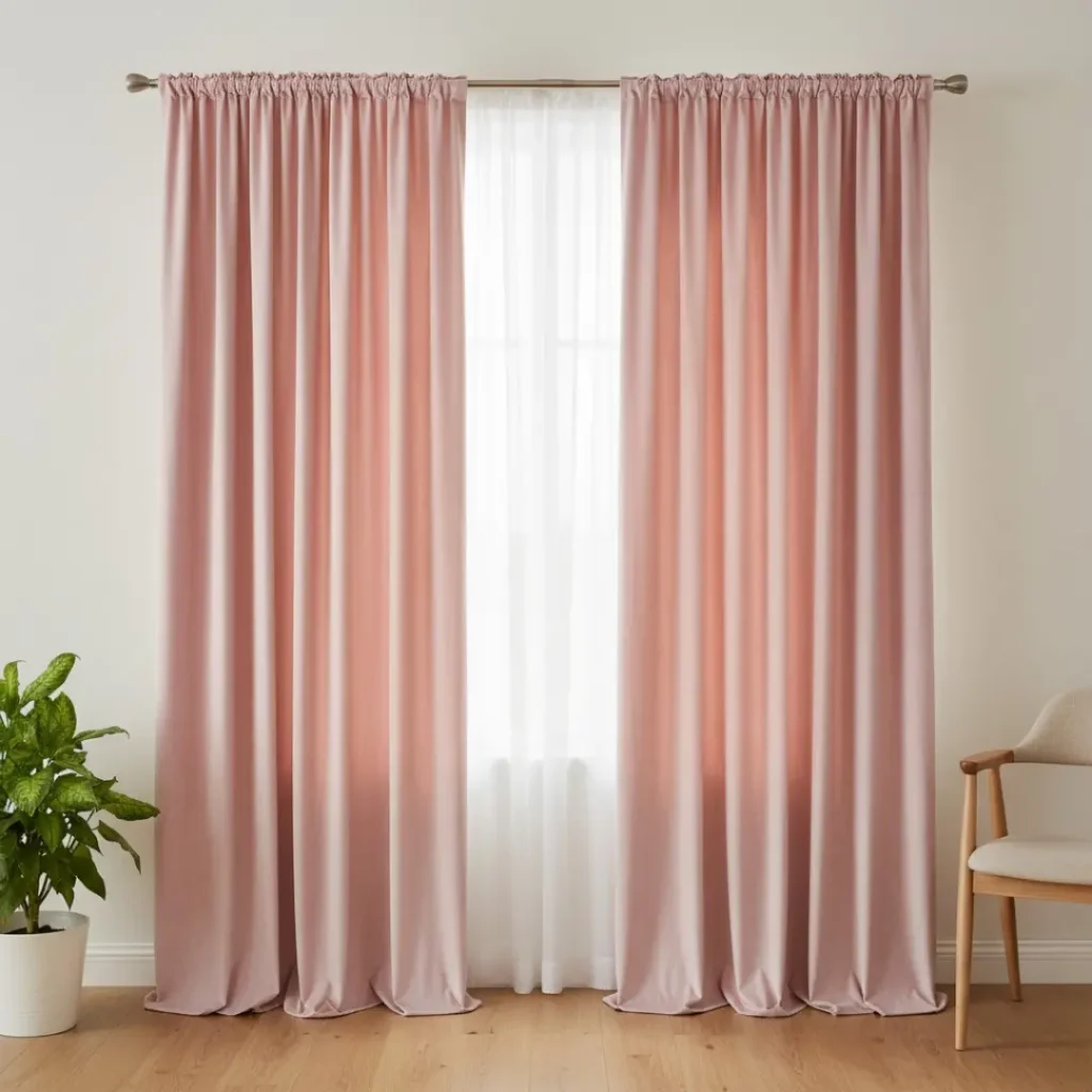 Pink Velvet Curtain