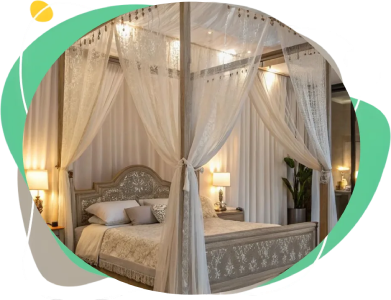 Shop Canopy Bed Curtains in Abu Dhabi