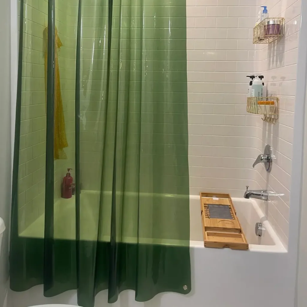 plastic shower curtain