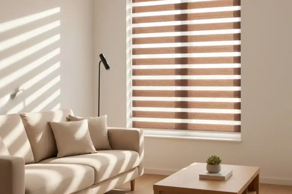 Living Room Zebra Blinds