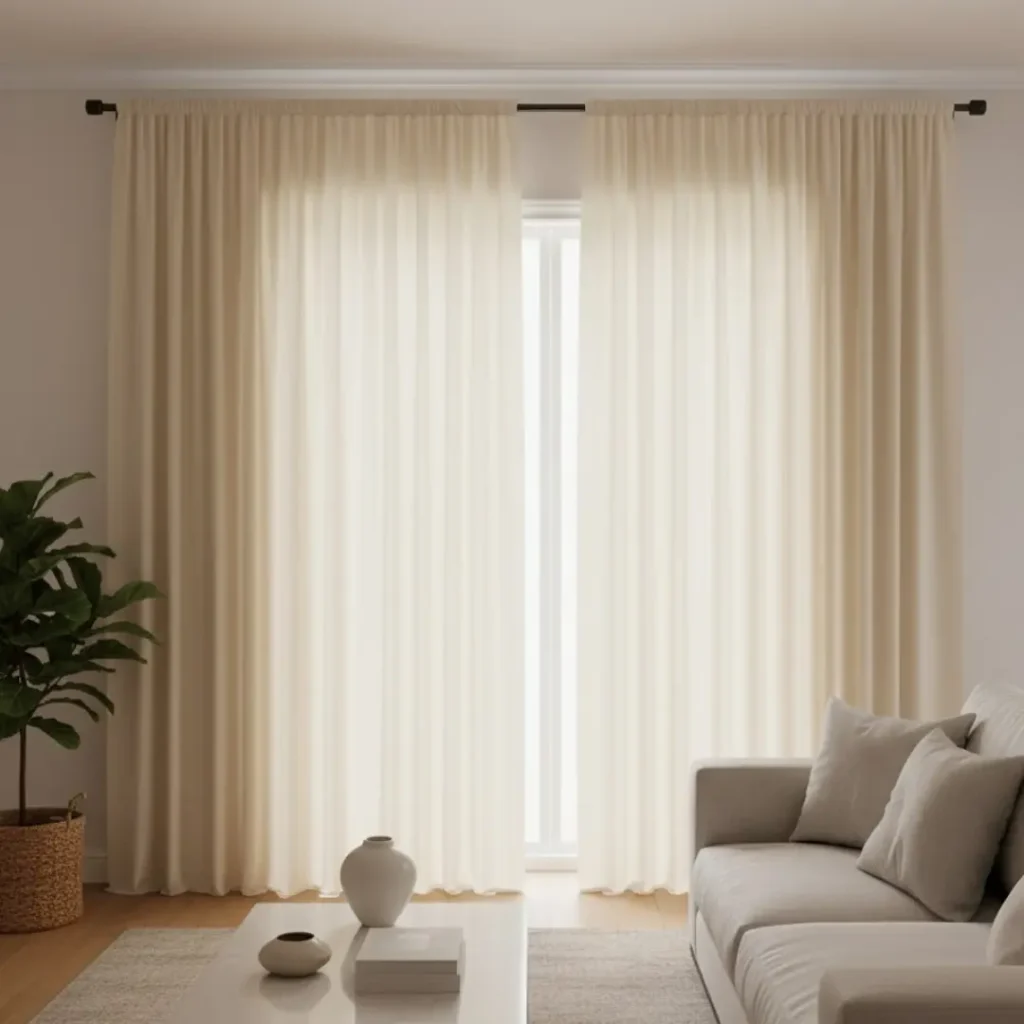 Living room wave curtains