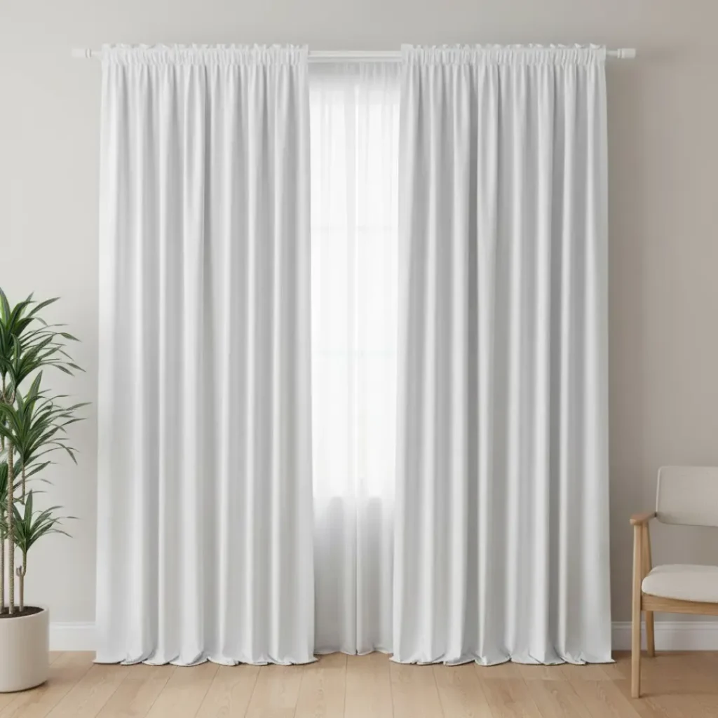 White Velvet Curtain
