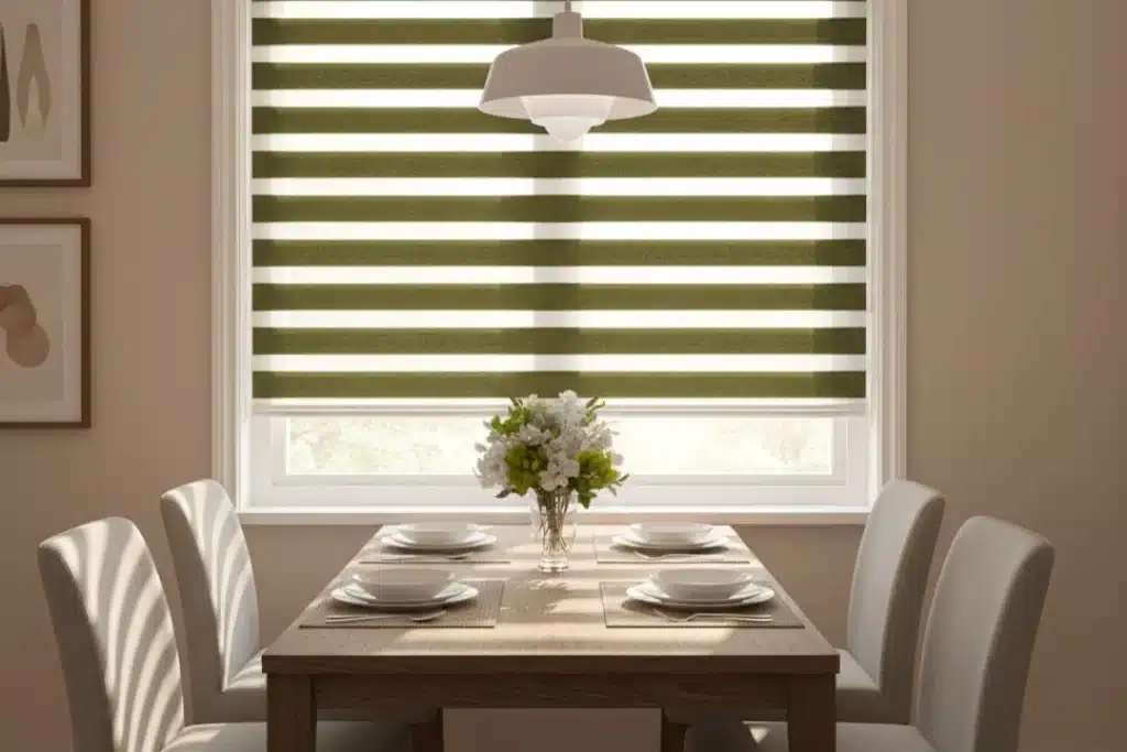 Dining Room Zebra Blinds