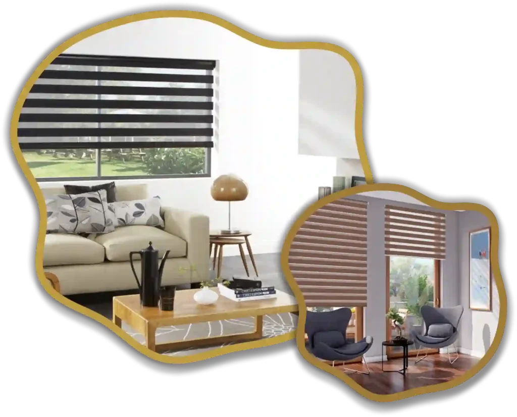 Dual fabric blinds
