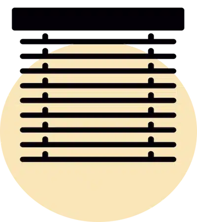 black kitchen blinds
