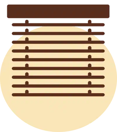 brown kitchen blinds
