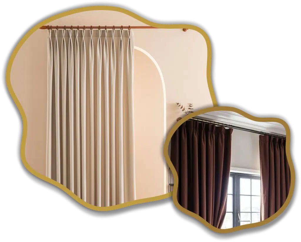 Designer pinch pleat curtains