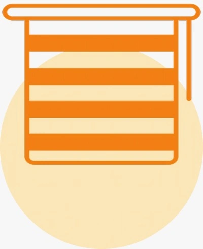 Orange Duplex Blinds