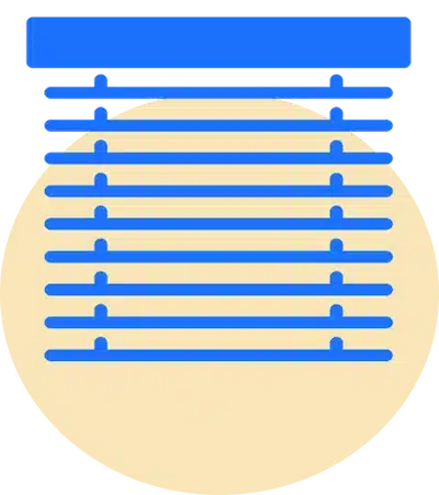 blue kitchen blinds