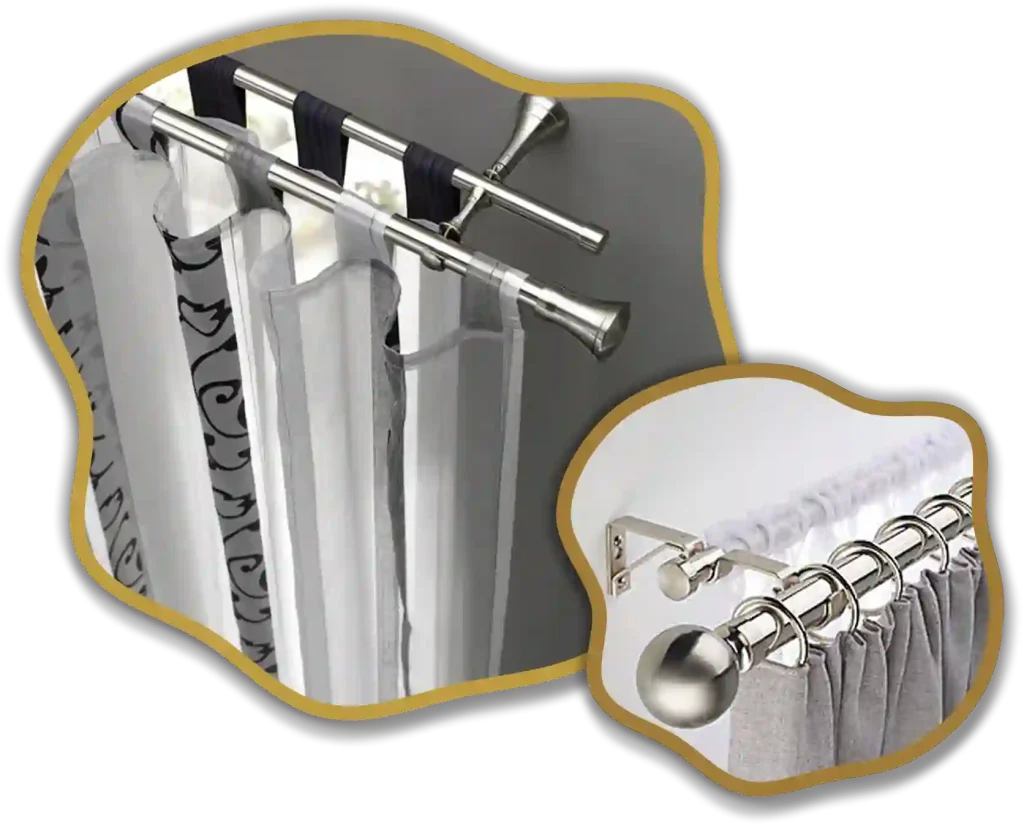 heavy duty curtain rods Abu Dhabi