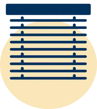 navy kitchen blinds
