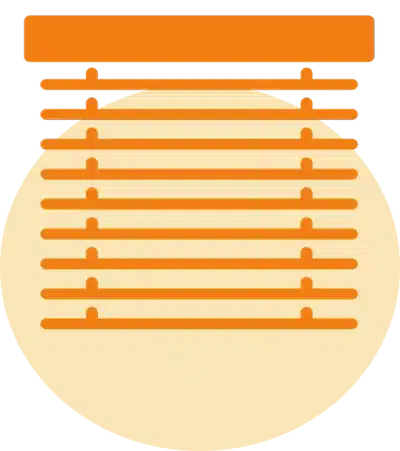 orange kitchen blinds