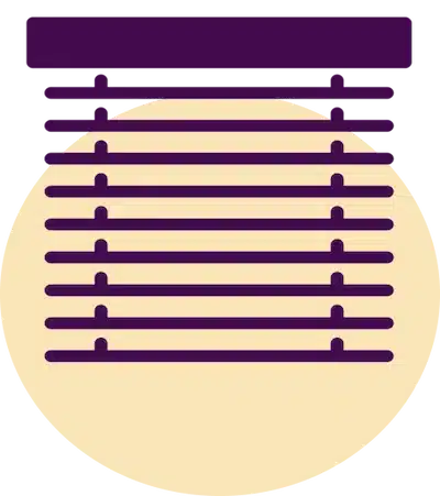 purple kitchen blinds