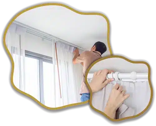 Curtains installation