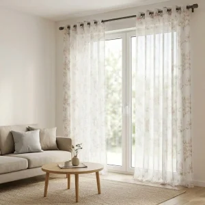 Floral Voile Sheer Curtain