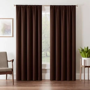 Heavyweight Soundproof Drapes Chocolate