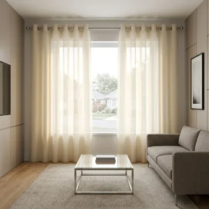 Ivory Voile Sheer Curtain