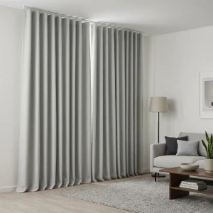 Light Grey Soundproof Drapes