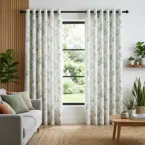 Soft Leaf Printed Cotton Curtain