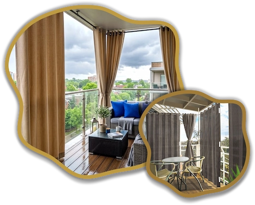 balcony curtains Abu Dhabi